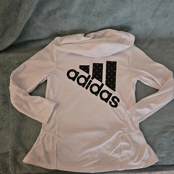 Adidas Kids White Hoodie Shirt - Picture 8 of 8